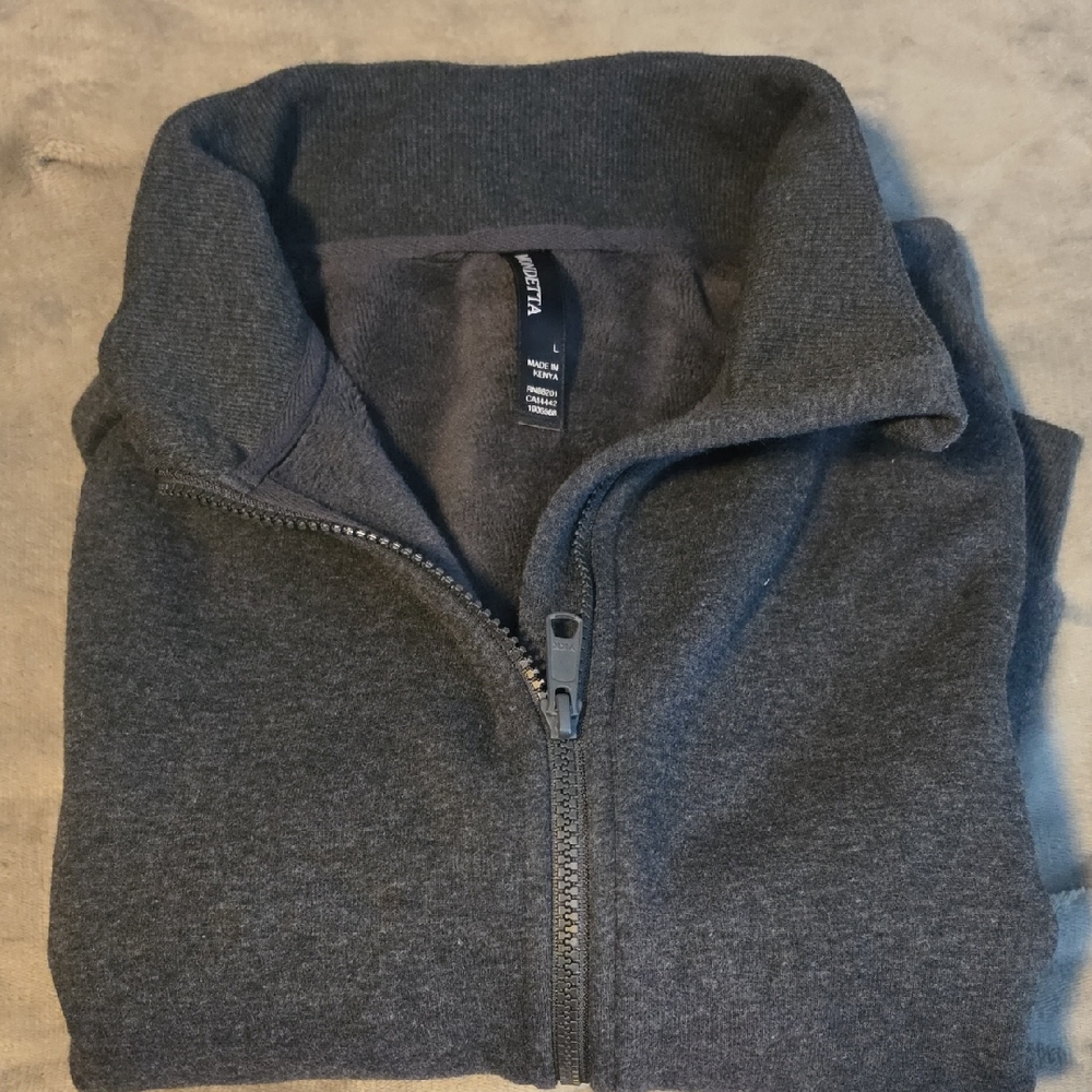 croft & barrow Charcoal Full-Zip Sweatshirt Jacket